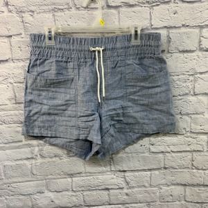 Athleta Blue Cabo Linen 4" Shorts Size 8